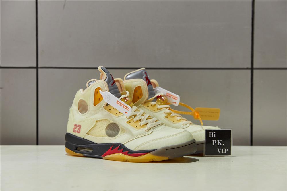 PK God Air Jordan 5 Retro X off white Sail retail materials ready to ship